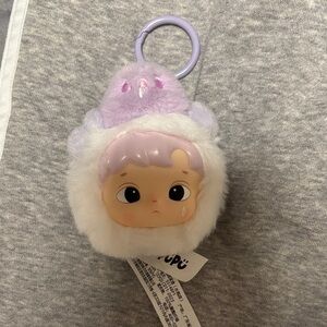 Hacipupu Horoscope Aquarius Purple and White Plush Keychain Toy